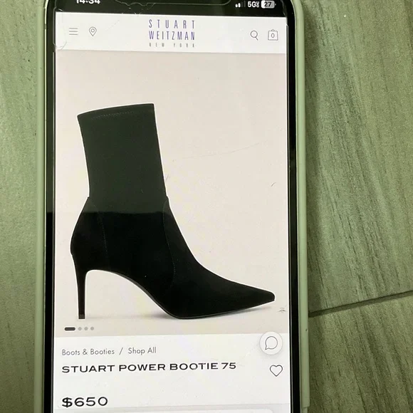 Stuart Weitzman Dark Blue Heeled Boots - Picture 15 of 15